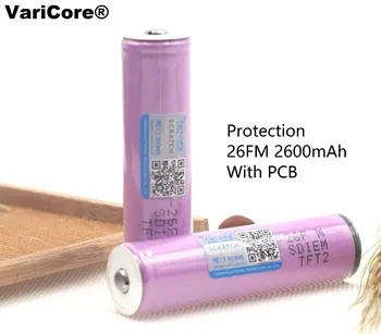 VariCore 4PCS Naujos Originalios dėl 18650 ICR18650-26 2600mAh Su Apsaugos Įkraunamas Baterijas