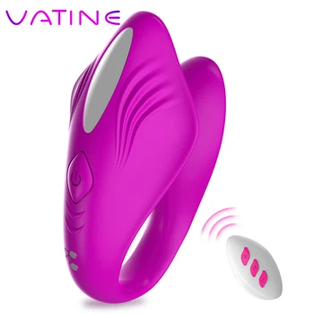 VATINE 12 Dažnio Nuotolinio Valdymo U Formos Pora Pasidalinti G spot Vibratoriai Grožio Klitorio, Makšties Vibratorius, Stimuliatorius