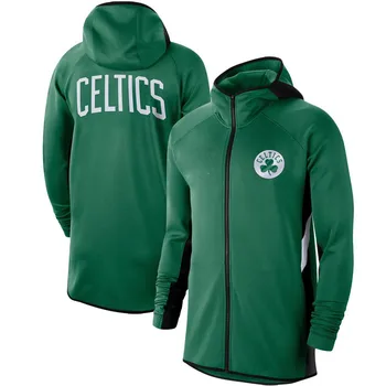 Vyrai Boston Kelly Žalia Celtics Autentiški Showtime Therma Flex Veiklos Full-Zip Hoodie