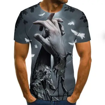 Vyrų drabužiai 2020 Naujas Mens Vasaros Kaukolė Spausdinti Vyrams trumpomis Rankovėmis T-shirt 3D print t Shirt Atsitiktinis Kvėpuojantis juokinga t shirts