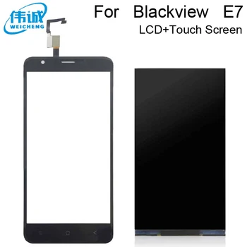 WEICHENG Už Blackview E7 Touch Panel Jutiklinis Ekranas skaitmeninis keitiklis Jutiklis + LCD Ekranas Pakeisti Blackview E7S+Nemokamas Įrankiai