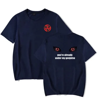 WEJNXIN Naujų Pardavimo Karšto Anime Trumpas Rankovės Marškinėliai Naruto Genjutsu Akis Spausdinimo Animacinių filmų Topai Tees Harajuku Camisetas Hombre