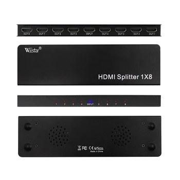 Wiistar 4K HDMI 1x8 HDMI 8 Port HDMI Video Splitter 3D 1080p HDMI 1 iki 8 Iš Skirstytuvo Konverteris, skirtas Stebėti HDTV