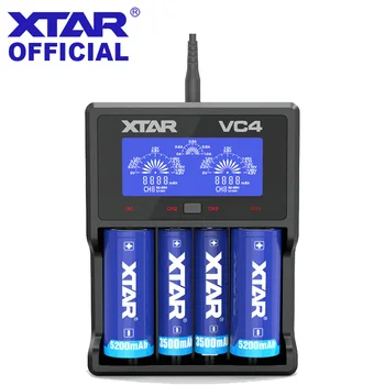 XTAR Baterijos Kroviklis VC2 VC4 VC2S VC4S VC8 LCD Įkroviklis 14650 18350 18490 18500 18700 26650 22650 20700 21700 18650 Baterija