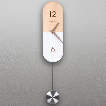 Šiaurės Kūrybos Sieninis Laikrodis Modernus Dizainas Minimalistinis Švytuoklės Sieninis Laikrodis Pramonės Kambarį Reloj Sumalti Namų Dekoro AD50WC