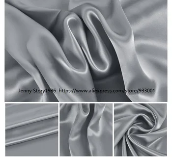 Šilko slidus veislių na audinio, šilko audinio, šilko, satino audinio 16.5 gryno sidabro paviršiaus suknelė pamušalas ir pamušalas užuolaidos pagalvės
