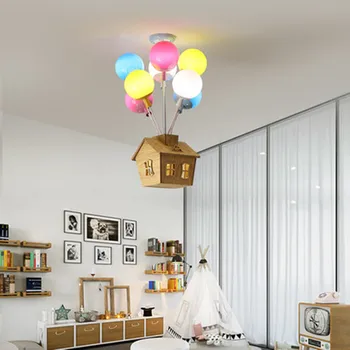 Šiuolaikinių LED Vaikų liustra apšvietimo Naujovė Spalvinga balionai, priedai veltiniams, vilna lempa vaiko miegamasis įrenginiai Šiaurės kabo žibintai