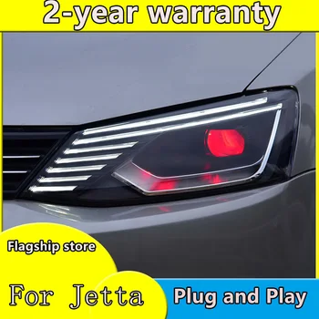 Žibintas Automobilio VW Jetta Mk6 2011-2018 Žibintai, Rūko Žibintai, Dieniniai Žibintai DRL H7 LED Bi Xenon Lemputės, Automobilių Reikmenys