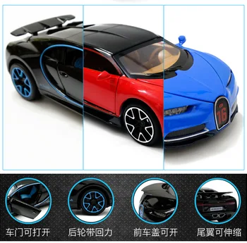 1:32 Žaislas Automobilis Bugatti, Chiron Metalo Žaislas Lydinio Automobilių Diecasts & Žaislinės Transporto Priemonės Automobilio Modelio Miniatiūra Masto Modelio Automobilių Berniukas Žaislai Vaikams