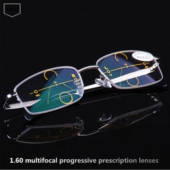 1.60 Progressive Objektyvas Asferinis Anti Reflective Multi-focal Objektyvas, Palaipsniui, Be Varifocal Lens Atrodo šalia matyti toli