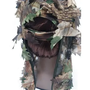 1 Vnt Maskuojanti Veido Kaukė 3D Stereo Lapas Turkija Medžioklės Kaukę, Kepurę Balaclava Visą Miško CS