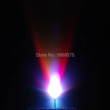100 Vnt./Daug 5mm RGB Bendro Katodo AIŠKU, Apvalios Galvos Aukštis Ryškių RGB LED Šviesos Diodai