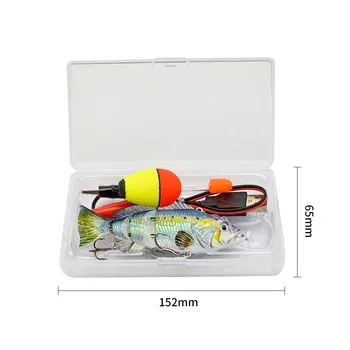 10cm NAUJŲ mažų Robotų Baseinas Jaukų, Žvejybos Auto Elektros Viliojimo Masalas Wobblers Už Swimbait USB Įkrovimo Mirksi LED šviesos