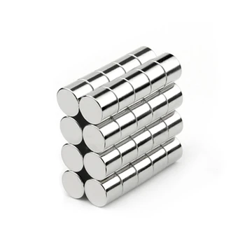 10vnt Neodimio N35 Dia 10mm X 8mm Stiprūs Magnetai Maža Disko NdFeB Retųjų Žemių Amatų Modeliai Šaldytuvas Klijuoti magnetas 10x8mm