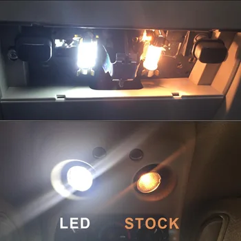 11pcs Automobilio LED Kamieno daiktadėžė lempa LED veidrodis lemputes Interjero Dome Žemėlapis Šviesos Rinkinys, Skirtas 