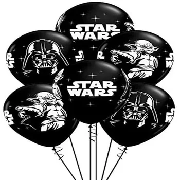 12Pcs/Set Black White Star Wars Yoda Aliuminio Plėvelės Balionų Dekoracija Gimtadienio Reikmenys, Žaislai Vaikams, Dovanos