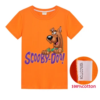 2020 Naujos Scooby Doo Animacinių Filmų Marškinėliai Vaikams, Kūdikių Berniukų Drabužiai Juokinga Spausdinti Vaikai Vatos Pagaliukai Merginos Tshirts Haine Pentru Copii