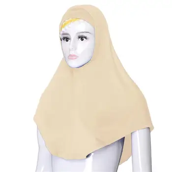 2VNT Musulmonų Moterys Islamo Bžūp Hijabs Šalikas Galvos Dangtelis, Skaros, Skarelė Arabų Nustatyti Išorinės Šalikas Vidinis Dangtelis Ramadanas Turbaną Naujų 76*68cm