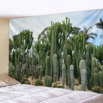 3D Atspausdintas Kaktusas Šeimos Gobelenas Gyvenimo Kambario, Miegamasis Apdailos Smėlio Paplūdimio Iškylą Rankšluostį