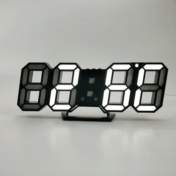 3D Skaitmeninis Laikrodis Sieninis LED Skaičius Laikrodis Led Elektroninis Laikrodis su Atidėjimo Funkcija praktinių