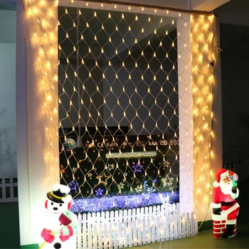4 Spalvų LED Grynasis Kalėdų Žiburiai, Lauko 220V ES Plug Vandeniui LED Šviesos Neto 1.5*1.5 M /2*2M /3 x2M/6*4M Prekybos Centras gruodis