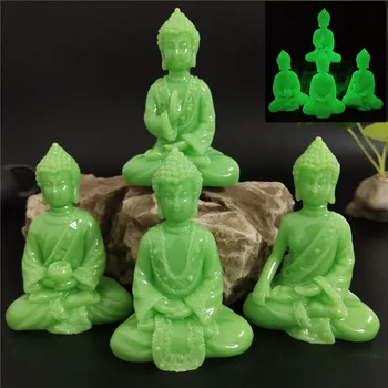 4 Stilius Žėrintis Meditacija Budos Statula Cheminių Jade Akmuo Tailando Budos Skulptūra Figūrėlės Šviesos Sodo Puošmena Statulos