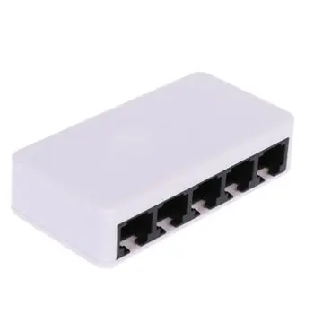 5 Uostuose Fast Ethernet RJ45 10/100Mbps Tinklo Jungiklio, Switcher Hub Darbalaukio nešiojamas,Nešiojamieji Kelionės Lan Hub power Micro USB