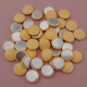 50PCS Asorti Spalvos 20mm apvalus saldus pastelinių blizgučiai, kuriems mygtuką karoliukai su plokščiais atgal 