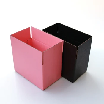 5vnt/10vnt / juodos ir rožinės spalvos popierinė dėžutė 3 sluoksnių gofruoto popieriaus pakuotę dovanų dėžutėje palaiko individualų dydį ir logotipas