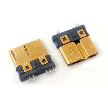 5VNT MICRO USB Male Plug 24K Auksu USB3.0 10P Jungtis Įtvaras-Ultra plonas