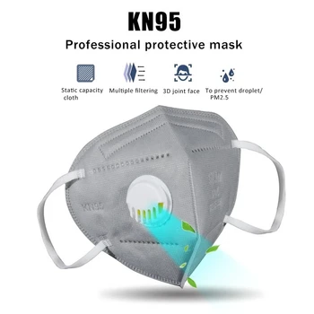 6 Sluoksnių KN95 FFP3 Veido Kaukė Unisex Mascarillas Masque Su Oro Vožtuvas, Respiratorius nuo Dulkių Burną Kaukės Saugos FFP2 маска Dropshipping