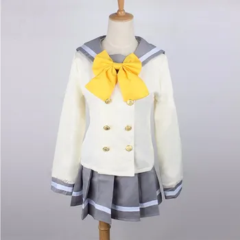 Anime Love Live! Saulė!! Cosplay Kostiumų Aqours Mokyklines Uniformas Kurosawa Ruby Sailor Kostiumas, Cosplay Perukas