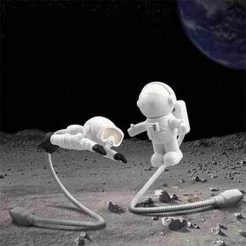 Astronautas USB LED Nakties Žiburiai Nešiojamas Šalmas Pereiti į Nakties Žibintas Nešiojamų Šviesos Dirbti Vaikų vaikas Dovana Kosmoso Vyras Lempos