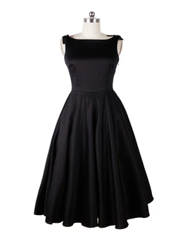 Audrey Hepburn vintage stiliaus 50s 60s suknelės maža juoda suknelė be rankovių elegantiškas atsitiktinis retro suknelės moterims, drabužiai