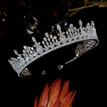 Bridal Crown Vestuves Šukuosena ASNORA Putojantis Nuotaka Plaukų Aksesuarų, Papuošalų Princess Crown A01094