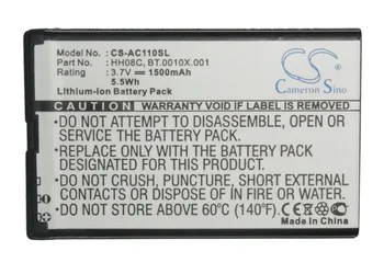 Cameron Kinijos Aukštos Kokybės Baterija BT.0010X.001, HH08C Acer beTouch E110, Už ViewSonic V350