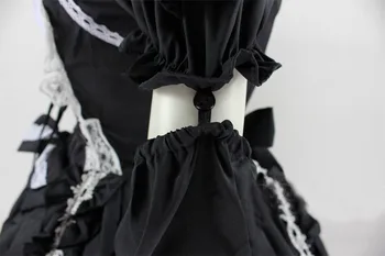 Cosplay Lolita Princess Dress Mielas Tarnaitė Paslaugų Juoda ir Balta Kambarinės Kostiumas Anime Kostiumas Mokykla Spalva Žaisti Sexy
