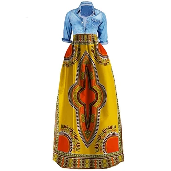Dashiki Spausdinti 2020 Naujienos Afrikos Suknelės Moterims heidi bazin Vašku, Audinys Plius Dydis Afrikos Drabužiai moterims, Sijonai, Suknelės Ankara