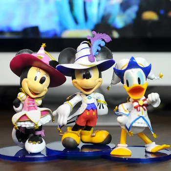 Disney 3pcs/daug figūrėlių, Žaislinių Plastiko Pvc Mickey Minnie Daisy Modelio Surinkimo Kalėdų Dovanos, Lėlės, Žaislai Vaikams