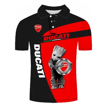 DUCATI-2020 nauja, vyriški T-shirt 3D T-shirt vasaros atsitiktinis mados apvalios kaklo marškinėliai vyrams hip-hop streetwear viršūnes vyrų drabužiai.