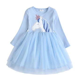 Dxton Mergaičių Suknelė ilgomis Rankovėmis Vaikams, Cartoon Suknelės Vaikų Gyvūnų Vestidos 2018 Merginos Princesė Suknelė Rudenį Vaikai Suknelė LH4592