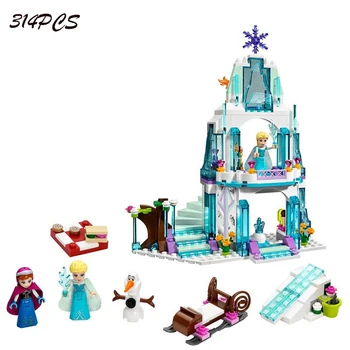 Frozens Princesė Sniego Karalienė Elsa Ledo Pilis Princesė Ana Sniego Duomenys Blokai Žaislas Draugais Mieste Plytų Žaislai Vaikams draugas 4