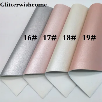Glitterwishcome 30X134CM Mini Sparkle Roll Sintetinės Odos, Metalo Oda, Dirbtiniais PU Odos audinio, Vinilo už Lankai, GM051