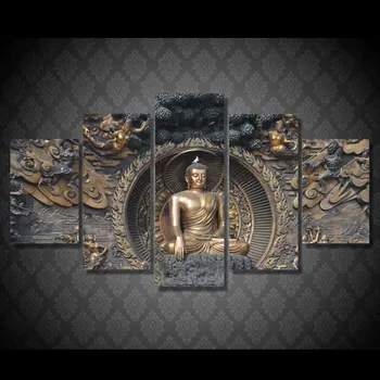HD Spausdinti Budos statula Tapybos sienos meno kambario dekoro spausdinti plakato nuotrauką drobė Nemokamas pristatymas/ny-1195