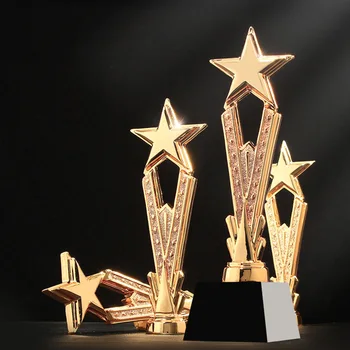 Individualų Crystal Golden Star Trophy su Juoda Bazės, Sporto Renginys, Įmonės apdovanojimus Mokyklos Konkurencijos Dovanos