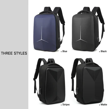 Inrnn Mados Vyrų USB Įkrovimo Backpack 15.6 colių Nešiojamas Kuprinės Sunkiai Shell Kuprinę už Paauglys Vandeniui Vyrų Kelionės Krepšys