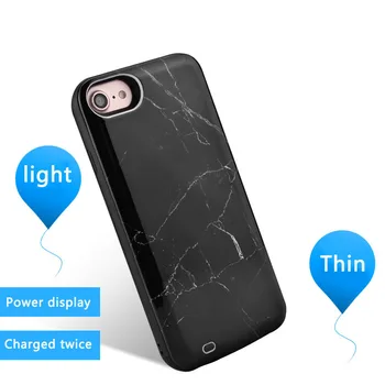 IPhone 6 7 8 3000mAh marmuro baterija atveju, 6000mAh Nešiojamų Išorės Baterijos Energijos Banko Įkroviklis iPhone 6 7 8 plius padengti