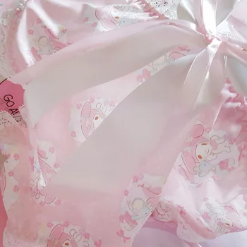 Japonijos minkštas mergina miela Lolita girl juostelės laivapriekio aukšto juosmens seksualus pieno šilko moterų apatiniai, kelnaitės figi damskie stygos, diržas