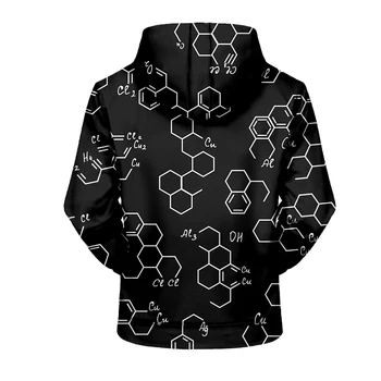 Juokinga Grafiti Hoodie 3D Spausdinimo Vyras/Moteris Palaidinukė Matematikos fizikinės chemijos studentas Hoodies Mokslo Formulė Harajuku Streetwear