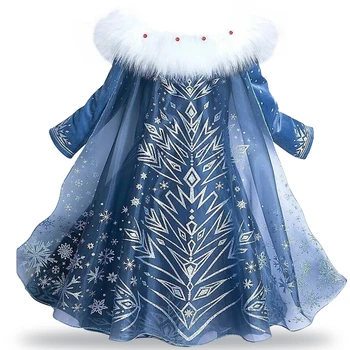 Kalėdų Girl Dress Vaikai Suknelės Mergaitėms Cosplay Kostiumų Merginos Princesė Vestuvių Suknelė Vaikų Drabužių Sniego Karalienės Suknelė